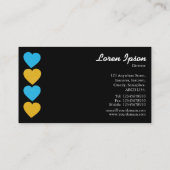 紙ハート02 – 黒オンホワイト 名刺 (裏面)