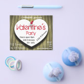 紙ハート – バレンタインデーパーティーフライヤー チラシ (シングル)