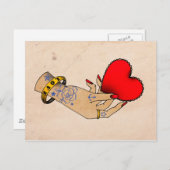 紙ハート ポストカード (正面/裏面)