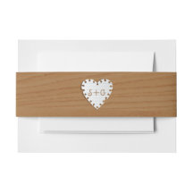 紙ハート(モノグラム結婚の木材)