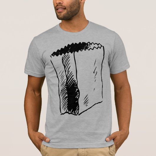 紙バッグスケッチメンTシャツ Tシャツ (正面)