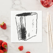 紙バッグスケッチ紙ナプキン スタンダードランチョンナプキン (インサイチュ)