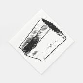 紙バッグスケッチ紙ナプキン スタンダードランチョンナプキン (角)