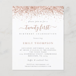 紙バラガーリーグリッター21stパーティの招待状 チラシ