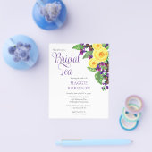 紙バラスヴィオレットフローラブライダルティー招待状 チラシ (シングル)