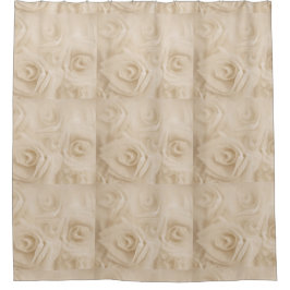 紙バラセピアシャワーカーテン シャワーカーテン