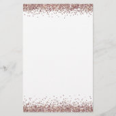 紙バラ金ゴールドグリッター結婚スクリプトのメニュー チラシ (裏面)