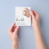 紙バラ金ゴールドバルーンQRコード30番目のパーティー チラシ (手)