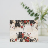 紙バラ&ブラックベアーズバレンタイン ポストカード (スタンド正面)