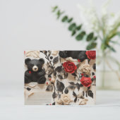 紙バラ&ベアーズバレンタイン ポストカード (スタンド正面)