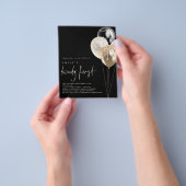 紙バルーン金ゴールドアイボリーQRコード21stブラック チラシ (手)