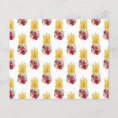 紙パイナップルフローラブライダルシャワー招待 チラシ (裏面)