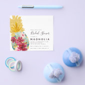 紙パイナップルフローラブライダルシャワー招待 チラシ (シングル)