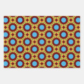 紙パック171装飾赤グリーンイエロー ラッピングペーパーシート (正面3)