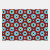 紙パック171装飾赤グリーンイエロー ラッピングペーパーシート (正面2)