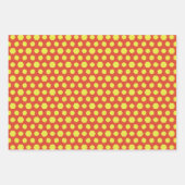 紙パック172 デコレーションレッド グリーン イエロー ラッピングペーパーシート (正面3)