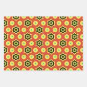 紙パック172 デコレーションレッド グリーン イエロー ラッピングペーパーシート (正面2)