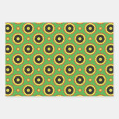 紙パック172 デコレーションレッド グリーン イエロー ラッピングペーパーシート (正面)