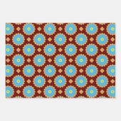 紙パック175装飾茶色ブルーイエロー ラッピングペーパーシート (正面3)