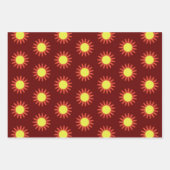 紙パック178装飾赤イエローブルー ラッピングペーパーシート (正面2)