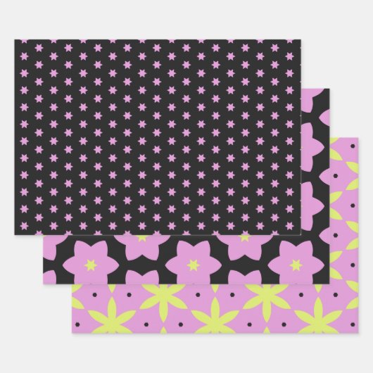 紙パック2ピンクイエロー ラッピングペーパーシート (セット)