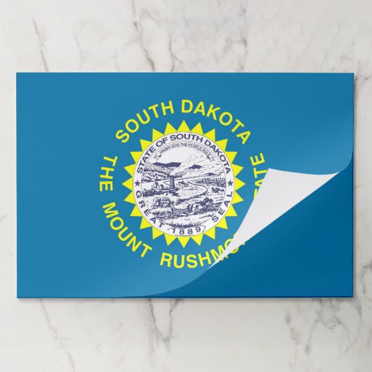 紙パッド付きサウスダコタ州旗 ペーパーパッド (折り畳み)
