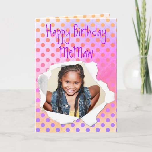 紙パンチシェイプフォトパステルウォーターカラーテンプレート 招待状 (正面)