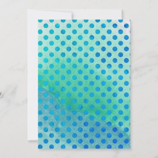 紙パンチシェイプフォトパステルウォーターカラーテンプレート 招待状 (裏面)