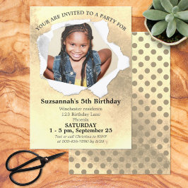 紙パンチ形状カスタムフォトウォーターカラーテンプレート 招待状