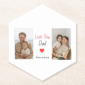 紙パーソナライズされたコースター | 父の日のプレゼント ペーパーコースター (正面)