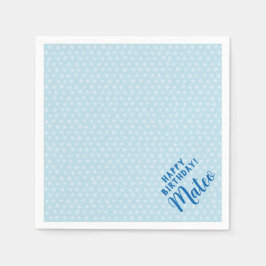 紙パーソナライズされたナプキンと青シンプル星 スタンダードカクテルナプキン