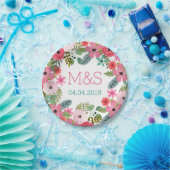 紙パーソナライズされたプレートボホフローラ手書き ペーパープレート (パーティー)