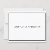 紙パーソナライズされた真偽証 (裏面)