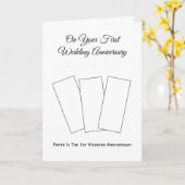 紙パーソナライズされた1周年結婚記念 カード (黄色い花)