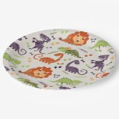 紙パーティープレート - 子供たちは恐竜が好き ペーパープレート (アングル)