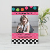 紙パーティーライト写真卒業招待状 招待状 (スタンド正面)