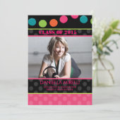 紙パーティーライト写真卒業招待状 招待状 (スタンド正面)