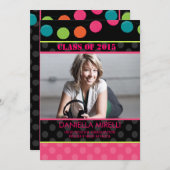 紙パーティーライト写真卒業招待状 招待状 (正面/裏面)