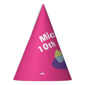 紙パーティー帽子kidのカップケーキ誕生日イベント パーティーハット (左)