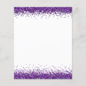 紙パープルグリッタークリスマスパーティーホワイト招待状 チラシ (裏面)