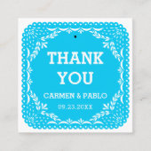 紙ピカカラフルドメキシコ結婚式の引き出物ラベル スクエア名刺 (正面)