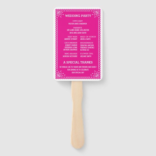 紙ピカカラフルドメ結婚キシカン ハンドファン (裏面)