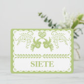 紙ピカド シエテ ７ テーブルナンバー ゴールド フィエスタ (スタンド正面)