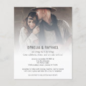 紙フォトオーバーレイQRおもしろいインフォーマル結婚ズ チラシ (正面)