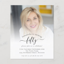 紙フォトスクリプト50th Birthday Partyへの招待 チラシ