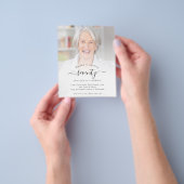 紙フォトスクリプト70th Birthday Partyへの招待 チラシ (手)