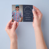 紙フォトマン50thバースデーパーティー海軍招待状 チラシ (手)