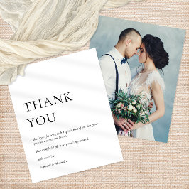 紙フォト白黒結婚の感謝 チラシ