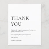 紙フォト白黒結婚の感謝 チラシ (正面)