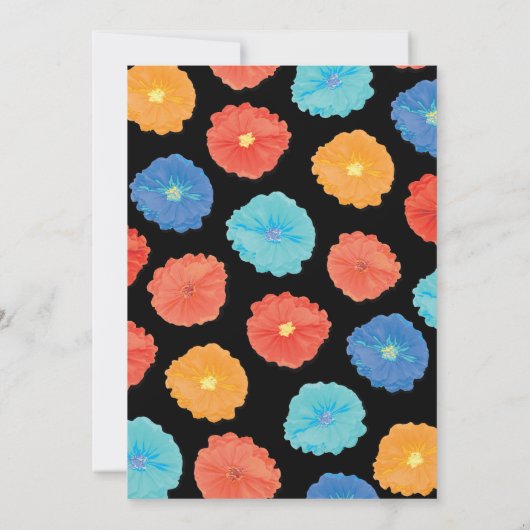 紙フラワーカンフィエスタバースデーパーティー招待 招待状 (裏面)